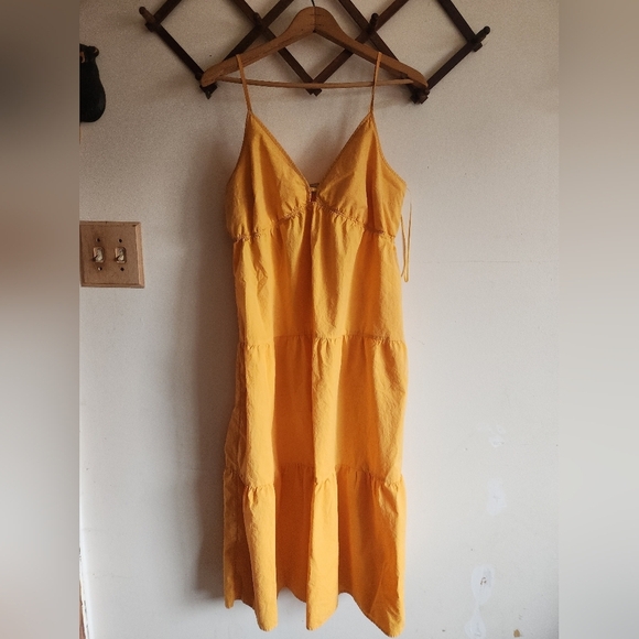Rails Dresses & Skirts - Rails Maxi Organic Cotton Tank Top Sleeveless Summer Dress Marigold Yellow Large